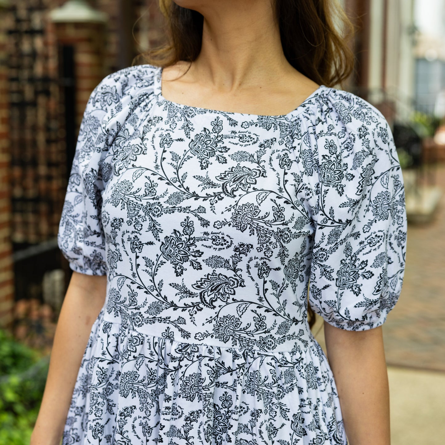 My Heart Square-Neck Dress
