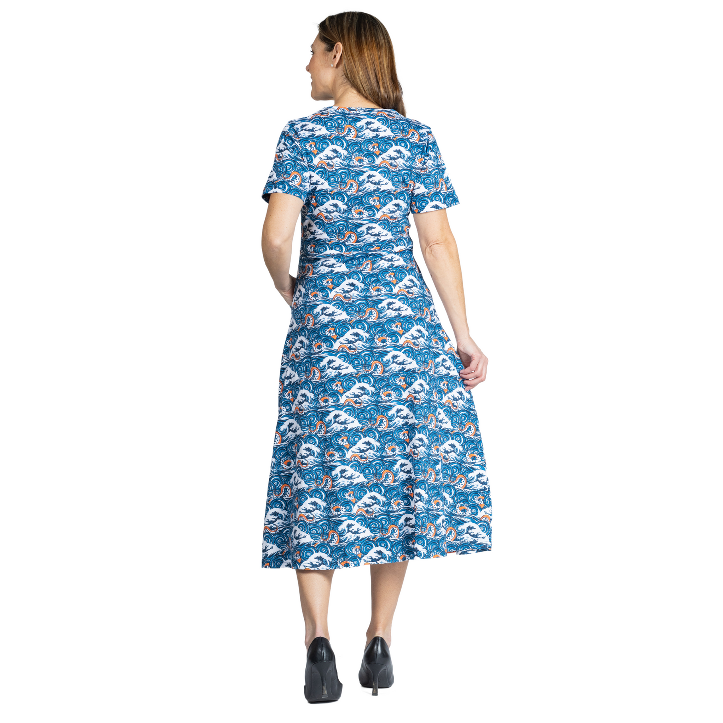 Release the Kraken Midi Dress (With Waist Seam)