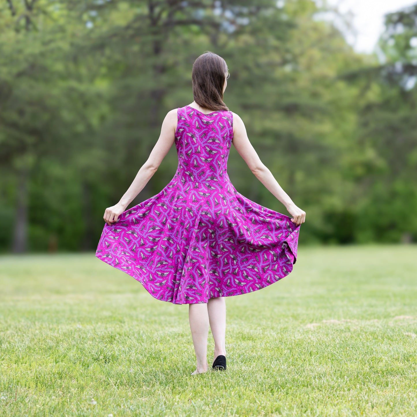 Cicadas Sleeveless Twirl Dress