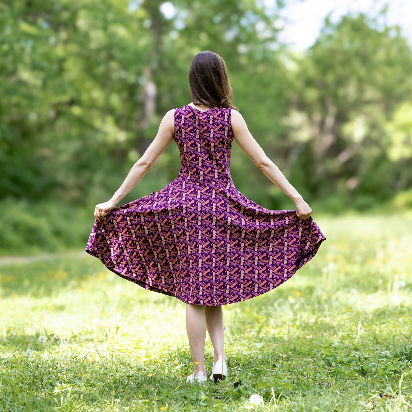 Dragonfly Sleeveless Twirl Dress