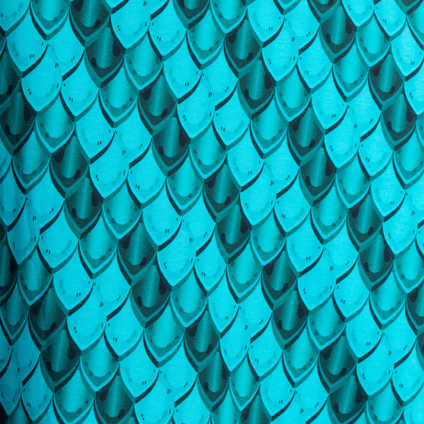 Teal Dragon Scales Twirl Dress