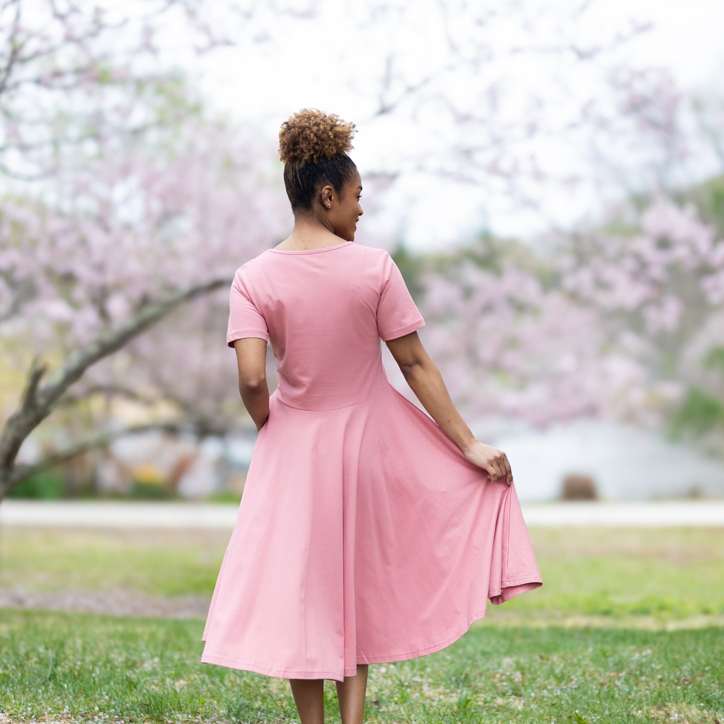 Dusty Rose Full Twirl Dress