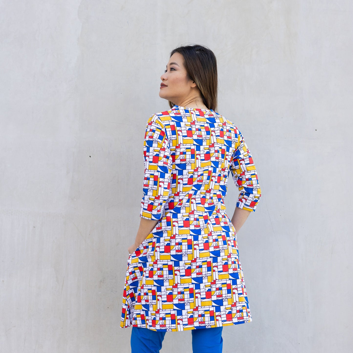 Mondrian Dinos 3/4th Sleeves Long Tunic