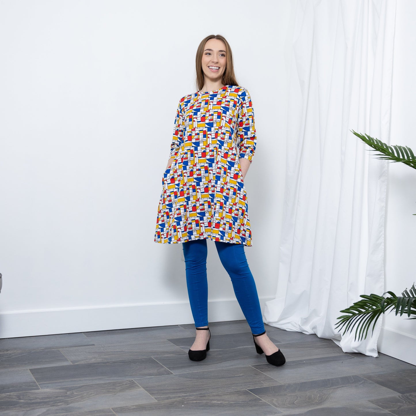 Mondrian Dinos 3/4th Sleeves Long Tunic