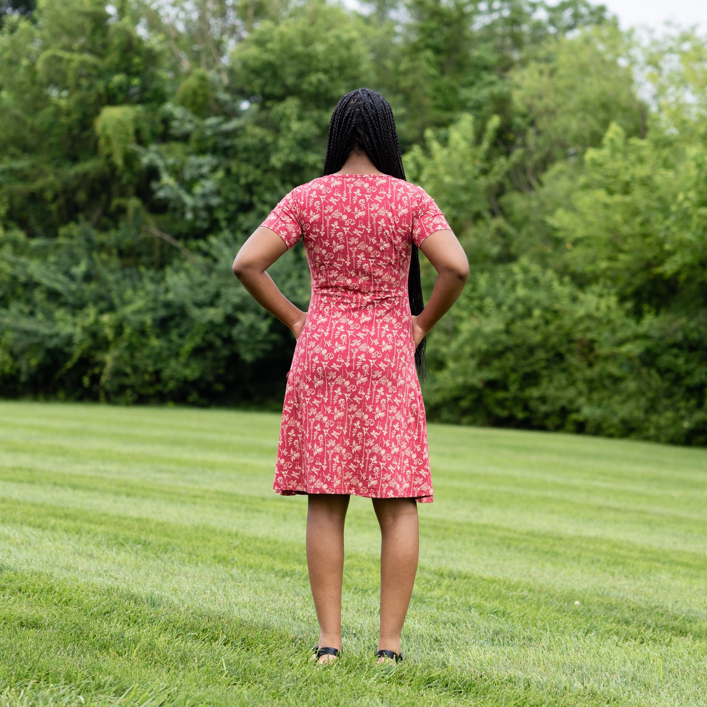Nazca Lines A-Line Dress (With Waist Seam)