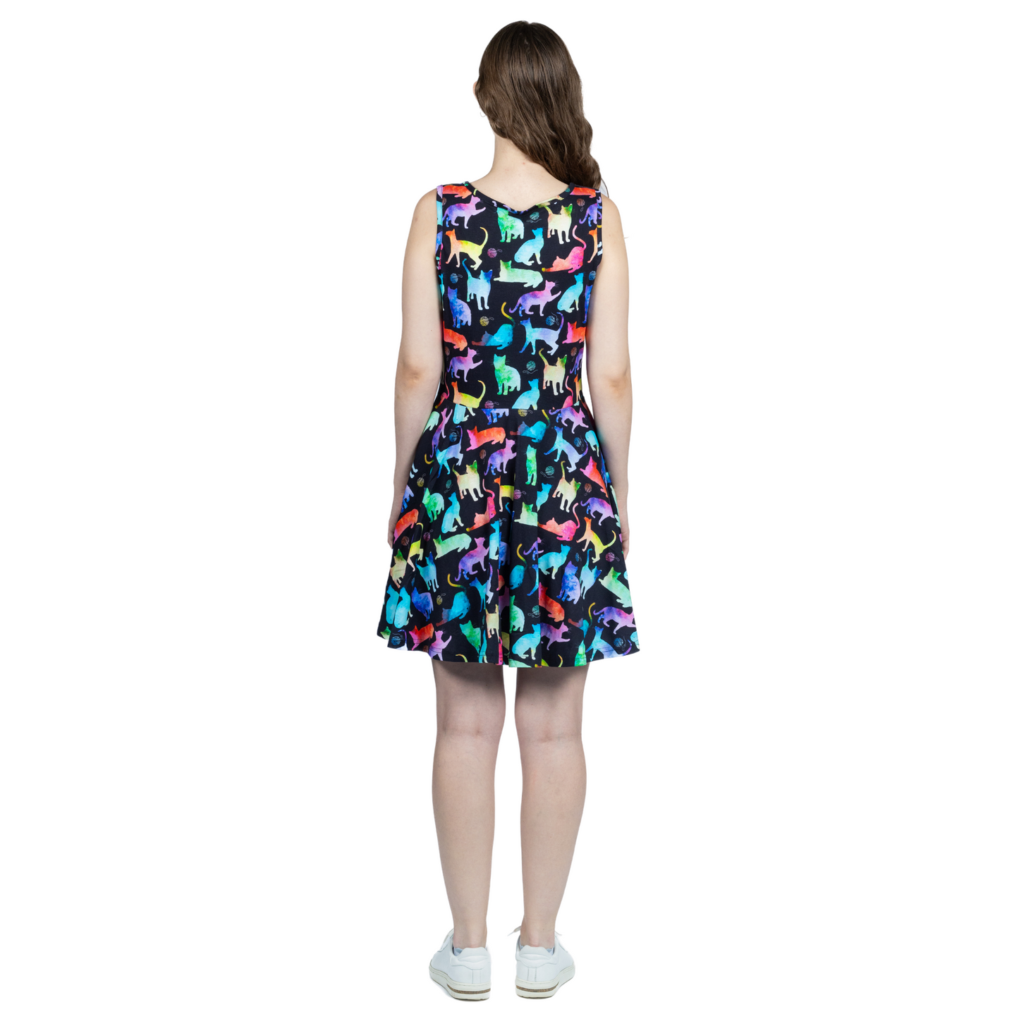 Rainbow Cats String Theory Skater Dress