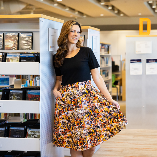 Abstract Convergence Art Fit & Flare Dress