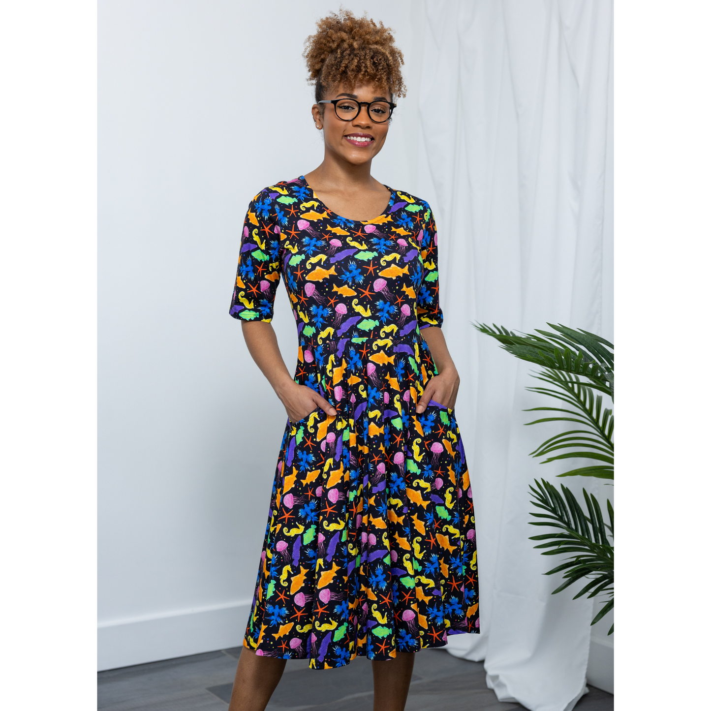 Colorful Sea Twirl Dress