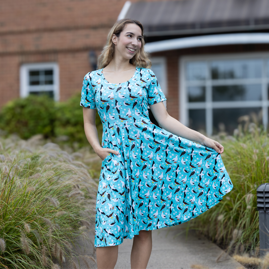 Booby Birds Twirl Dress