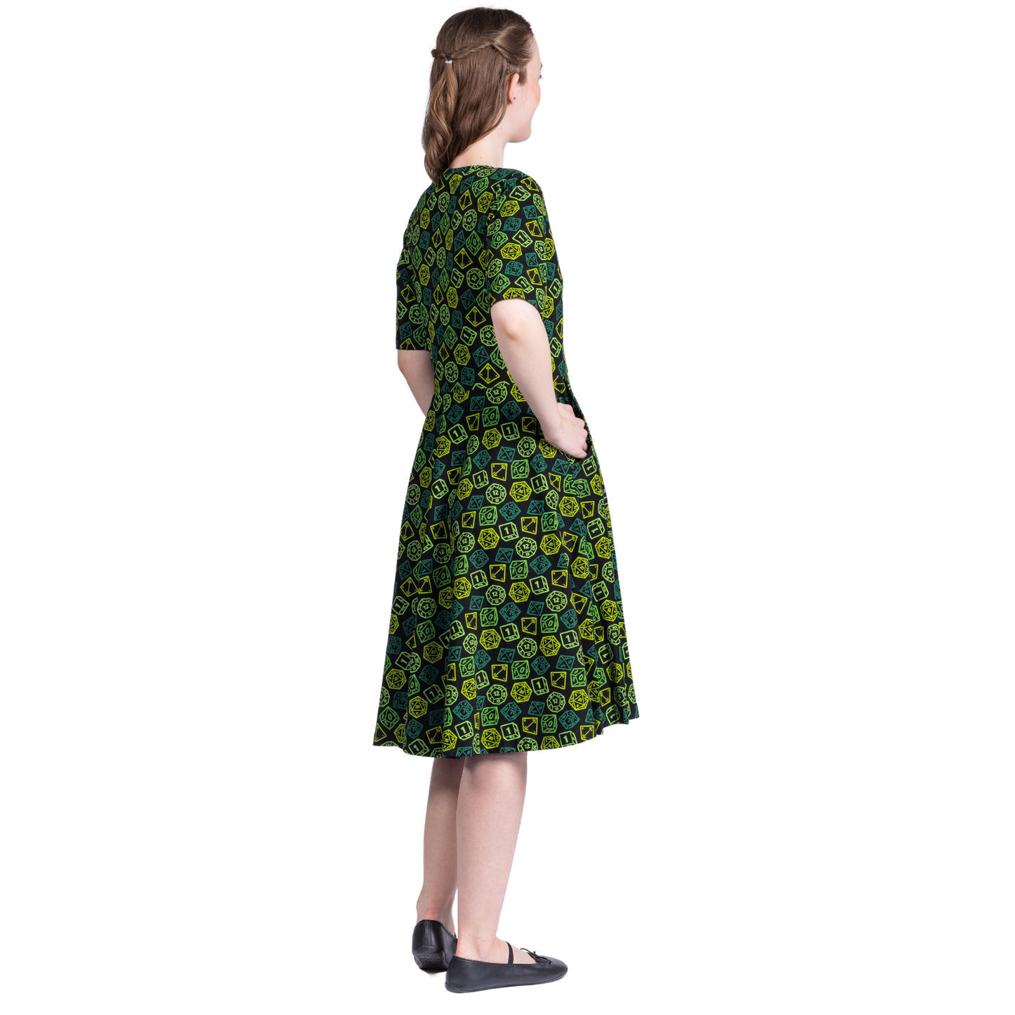 Green Dice Twirl Dress