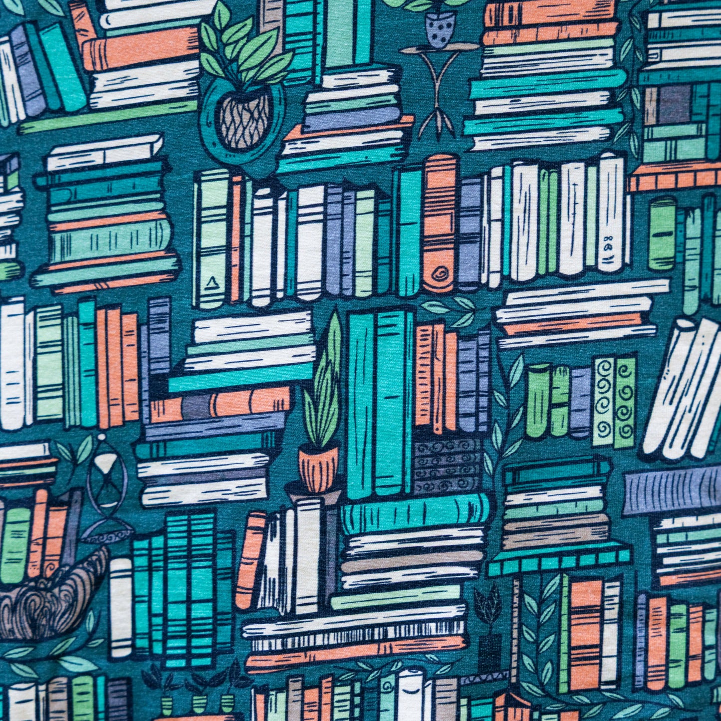 Botanical Library 3/4th Sleeves Long Tunic