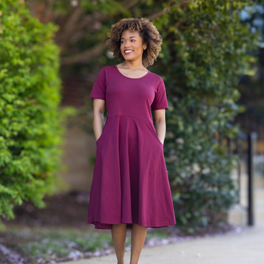 Burgundy Twirl Dress
