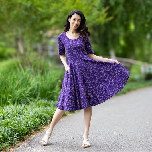 Cats Constellations Glow-in-the-Dark Twirl Dress