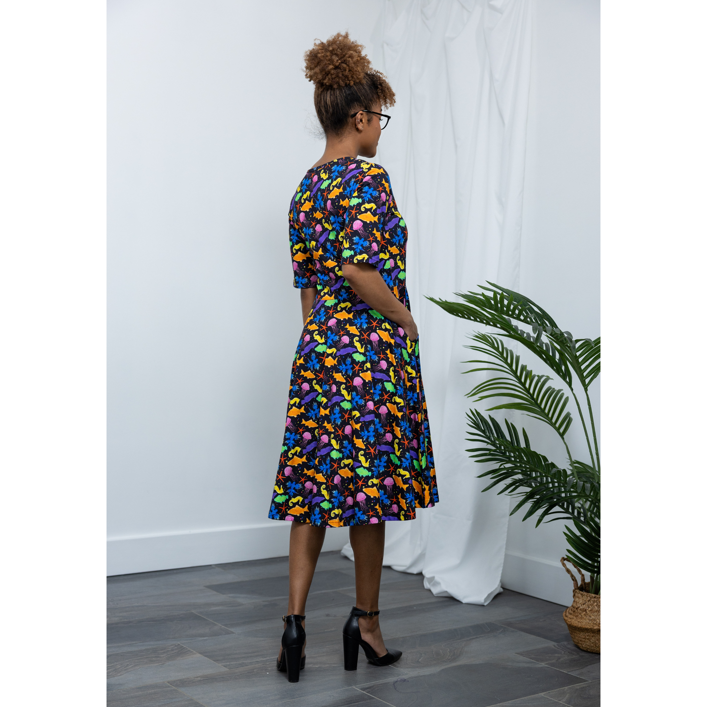 Colorful Sea Twirl Dress
