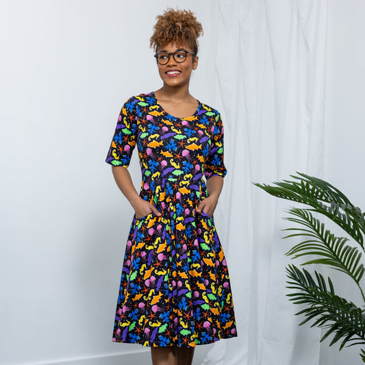 Colorful Sea Twirl Dress