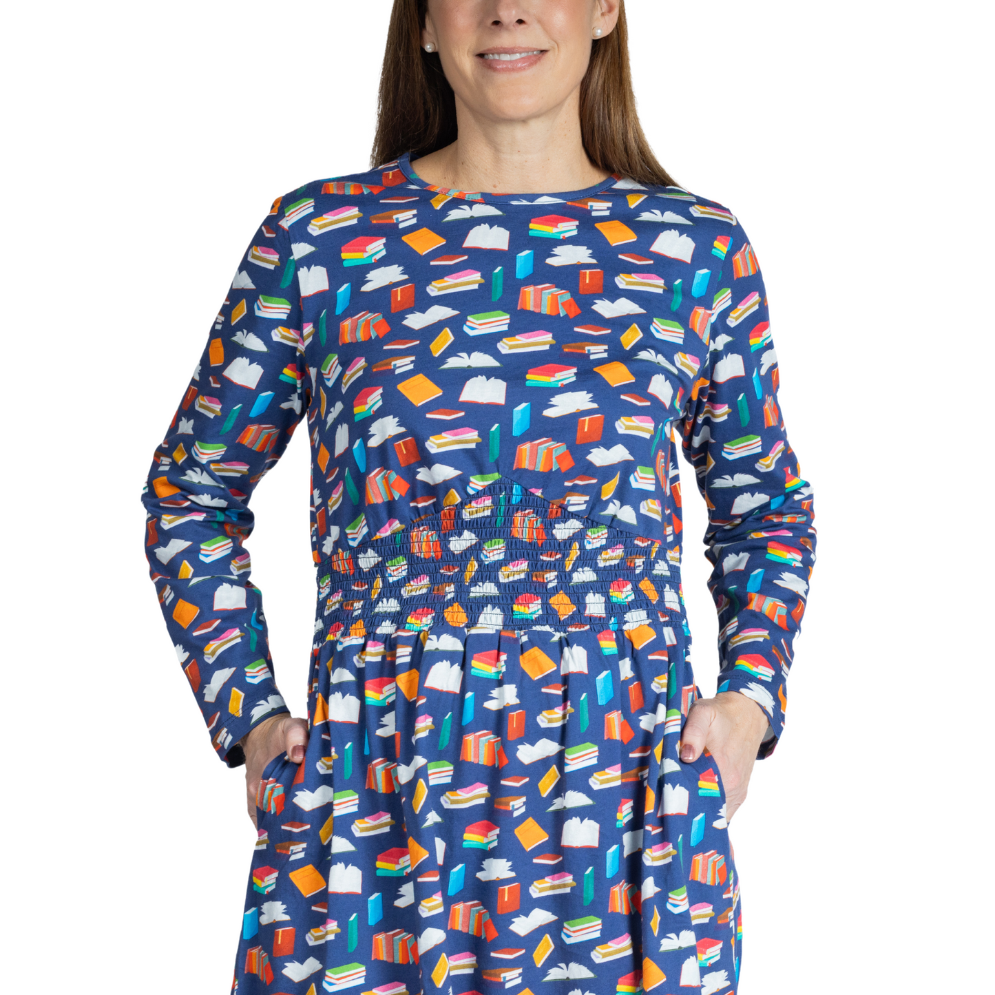 Magical Books Smocked Waist Dress