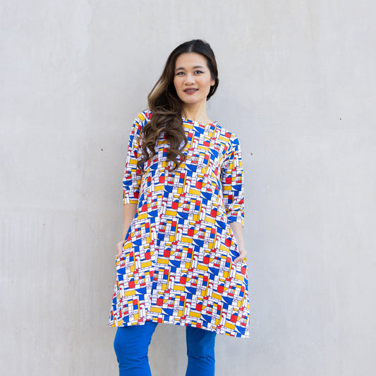 Mondrian Dinos 3/4th Sleeves Long Tunic