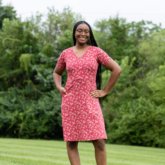 Nazca Lines A-Line Dress (With Waist Seam)