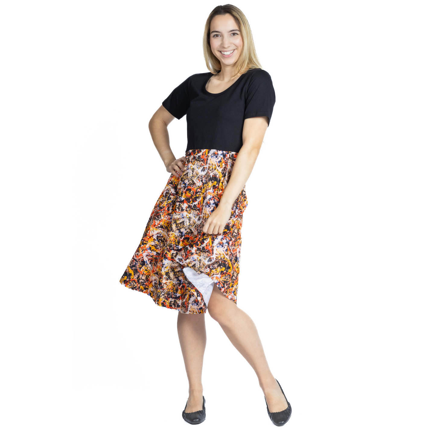 Abstract Convergence Art Fit & Flare Dress