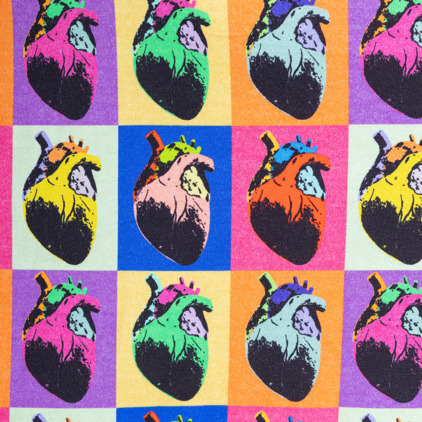 Pop Art Hearts 3/4th Sleeves Long Tunic