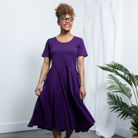 Purple Full Twirl Dress
