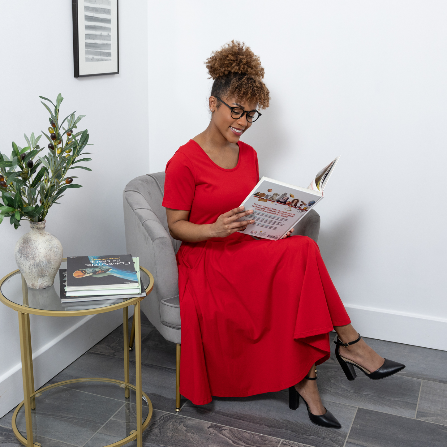 True Red Full Twirl Dress