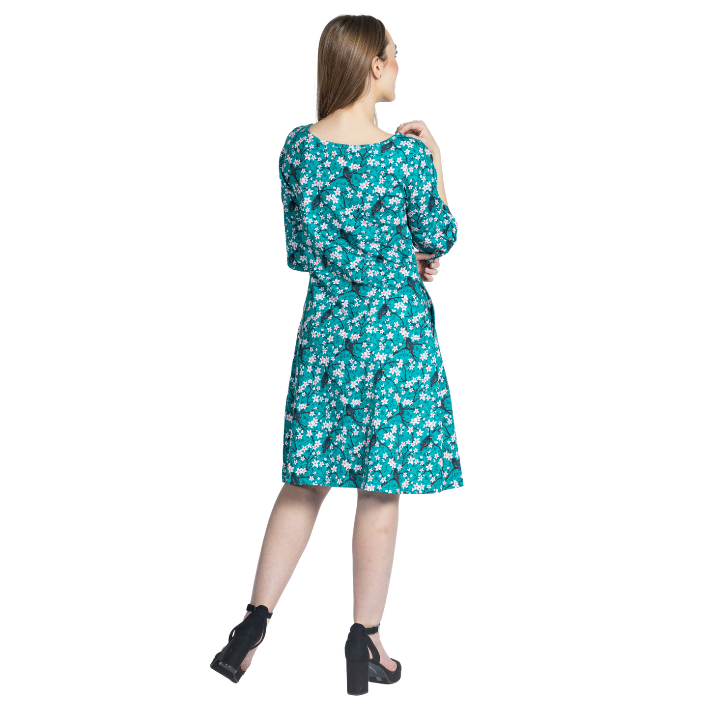 Sakura Starlings Bell Sleeve A-Line Dress